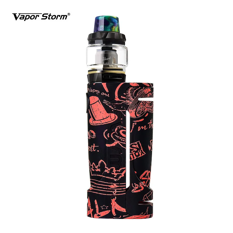 Электронная сигарета Vapor Storm ECO Bypass Mod Max 90 Вт 510 Lion RDA 3 Stage управление воздушным потоком/Hawk Tank Box Mod Vape поддержка RDTA - Цвет: Vape on Black Hawk