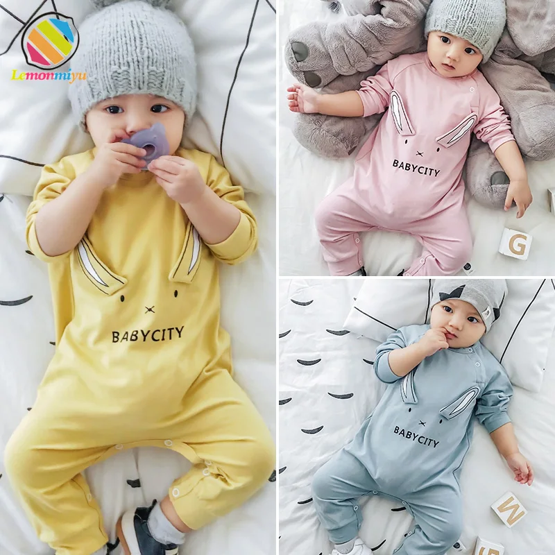 

Lemonmiyu Baby Clothes For Newborns Cartoon Cotton 2019 Spring Baby Girl Rompers Full Sleeve 0-3T Jumpsuits Cute Baby Overalls