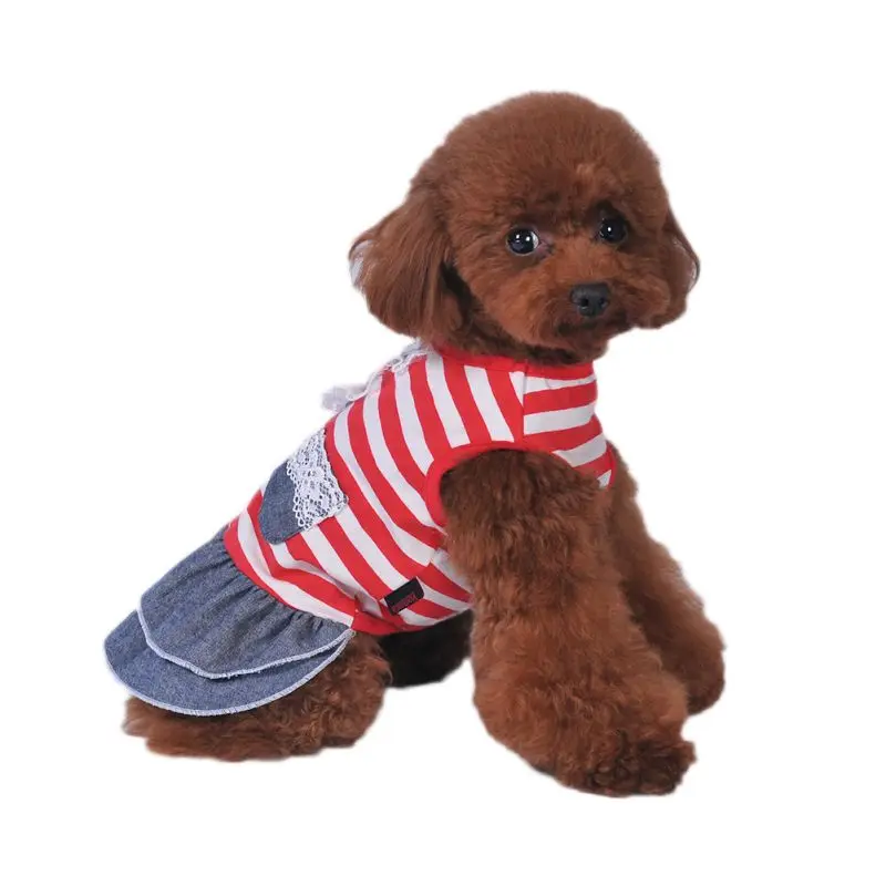New Pet Dog Puppy Denim Dress Dog Cat Pet Tutu Skirt Princess