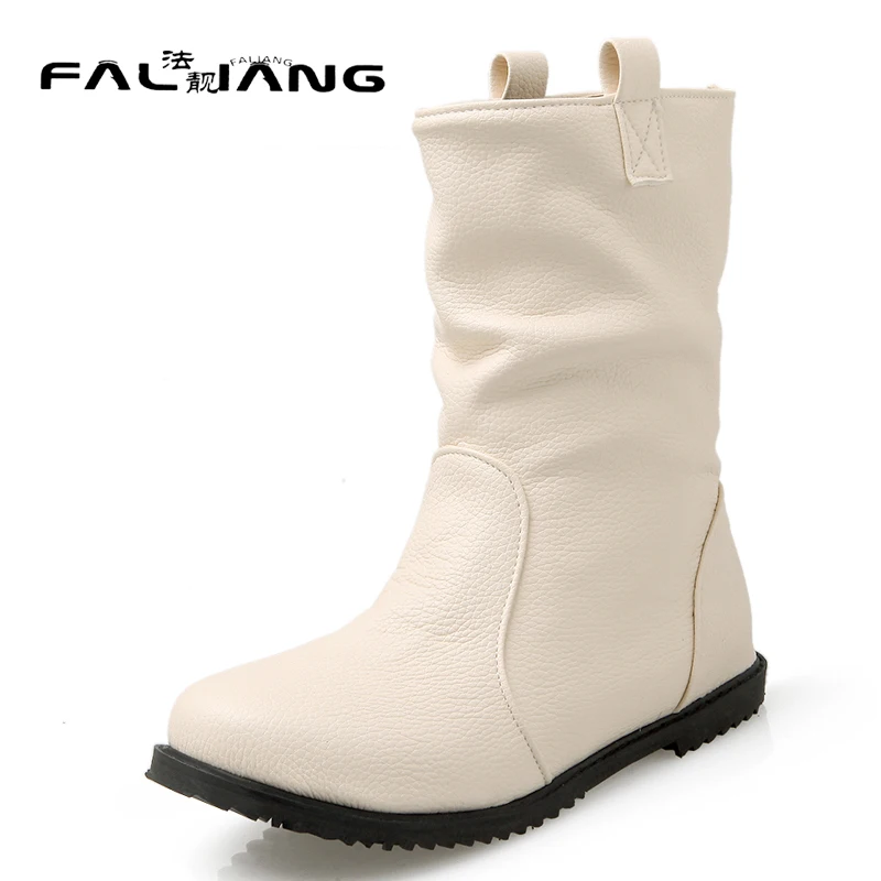 

New arrival Winter plus size 11 12 13 14 15 16 Fashion Casual Hand sewn Non-slip Rough with Low Heels Ankle Winter Boots