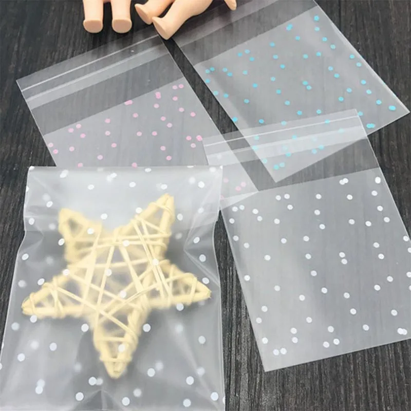 

100 Pcs Cute Motif Pouch Bag Biscuit Chocolate Candy Sweets Gift Bags for Candy Bar Birthday