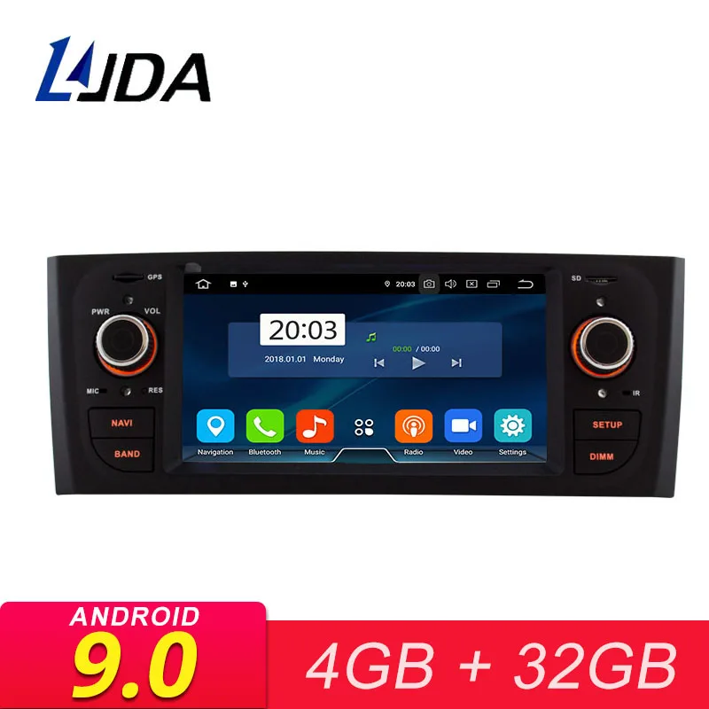 

LJDA Android 9.0 Car Multimedia Player For Fiat Grande Punto Linea 1 Din Car Radio GPS Navigation Stereo Octa Cores Autoaudio