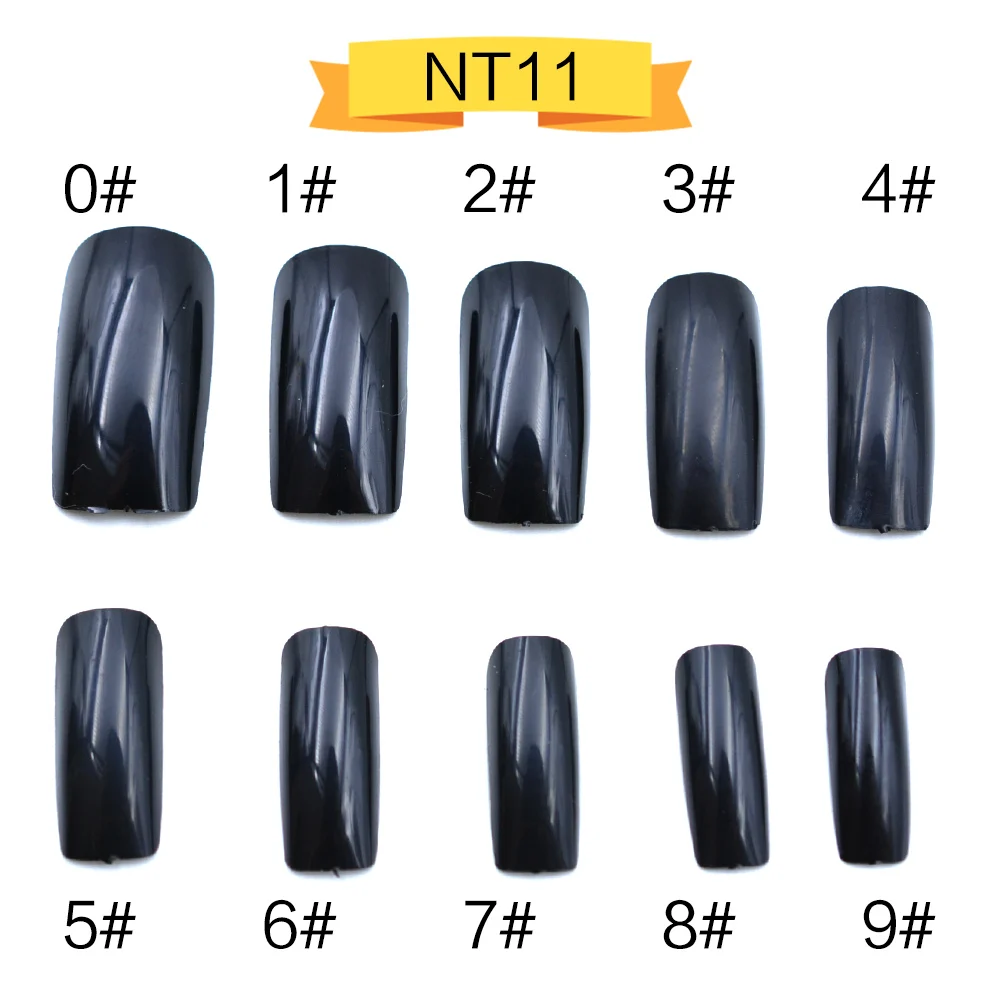 500 шт./кор. микс 10 различных размеров, в ассортименте-11 расцветок, поддельные накладные ногти готовой продукции для ногтей чехол маникюрный накладные ногти