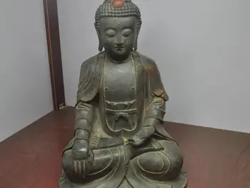 

20" Tibet Tibetan Buddhism Bronze Amitabha Buddha Shakyamuni Bronze Statue