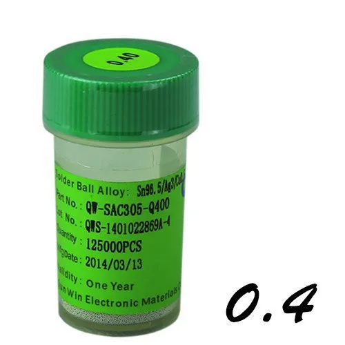 125k 100 lead free 0.4mm BGA reballing solder balls for BGA reballing