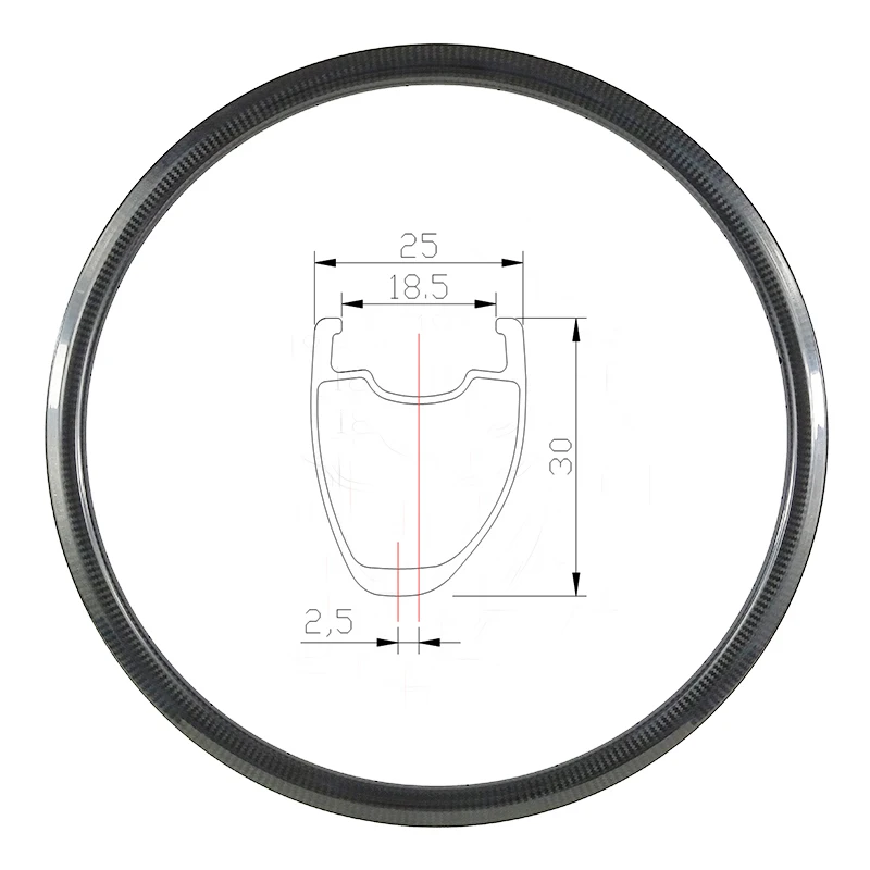 Супер светильник 30 мм бескамерные Асимметричные шины Clincher карбоновый обод 25 мм шириной 20h 24h 28h 32h 36h 700c дорожный диск колеса велосипеда круг