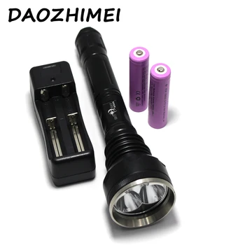 

4000 Lumens SKY RAY 818 LED Hunting Flashlight 3 x XML T6 5 Mode 3T6 Torch Hiking Hunting Light +2*18650 battery+Charger