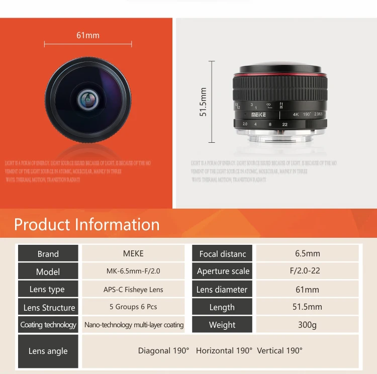 MEIKE MK-6.5mm F2.0 типа «рыбий глаз» ручные линзы объектива Цифрового Фотоаппарата Canon EF-M EOS M M2 M10 M3 M5 M6 M50 M100 Камера с APS-C