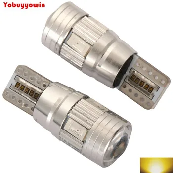 

4x T10 amber 194 W5W 5630 LED 6SMD CANBUS ERROR FREE Car Side Wedge Light Bulb