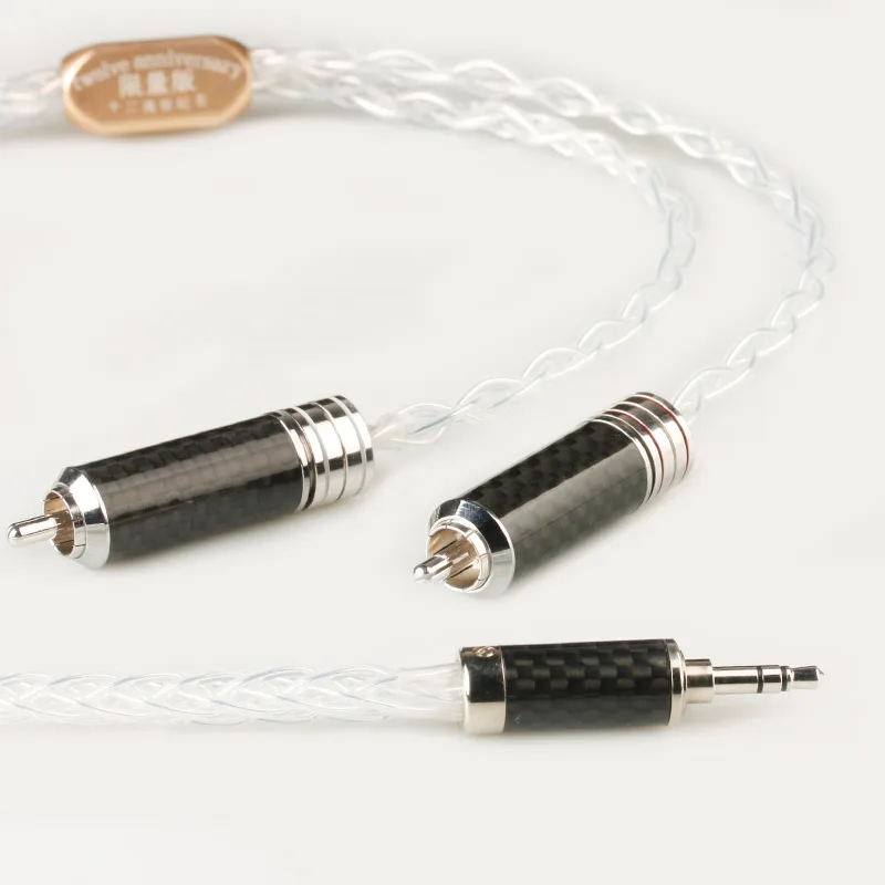 

Xiao Fan C08 Handmade Audio Cable RCA Cable Power Amplifier Connection Line 3.5mm to 2 RCA For Phone Home Theater DVD RCA Line