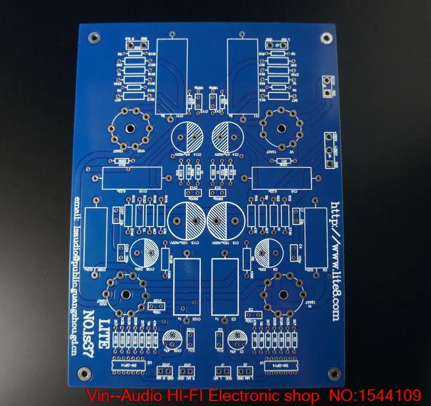 1PCS VIN LS37 tube phono amplification MM/MC Dual output discharge PCB empty plate