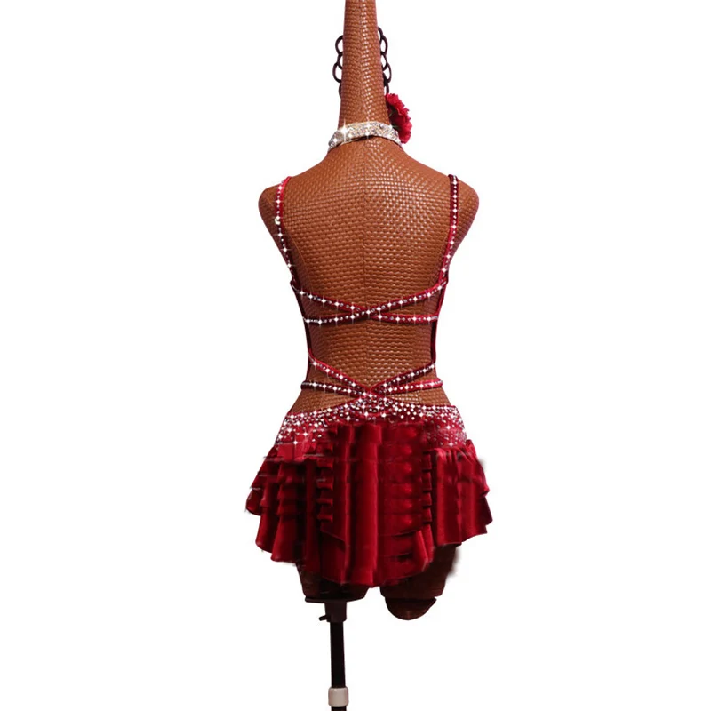 2018-Latin-Dance-Dresses-For-Women-S-L-Milk-Silk-Lace-Sexy-Salsa-Fringe-Skirt-Evening4