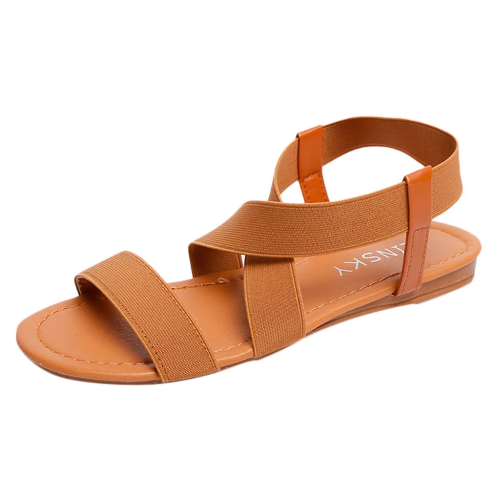 women sandals 2019 hot fashion Low Heel Anti Skidding Beach Shoes Cross Strap Sandals Peep-toe Sandals Casual female shoes New