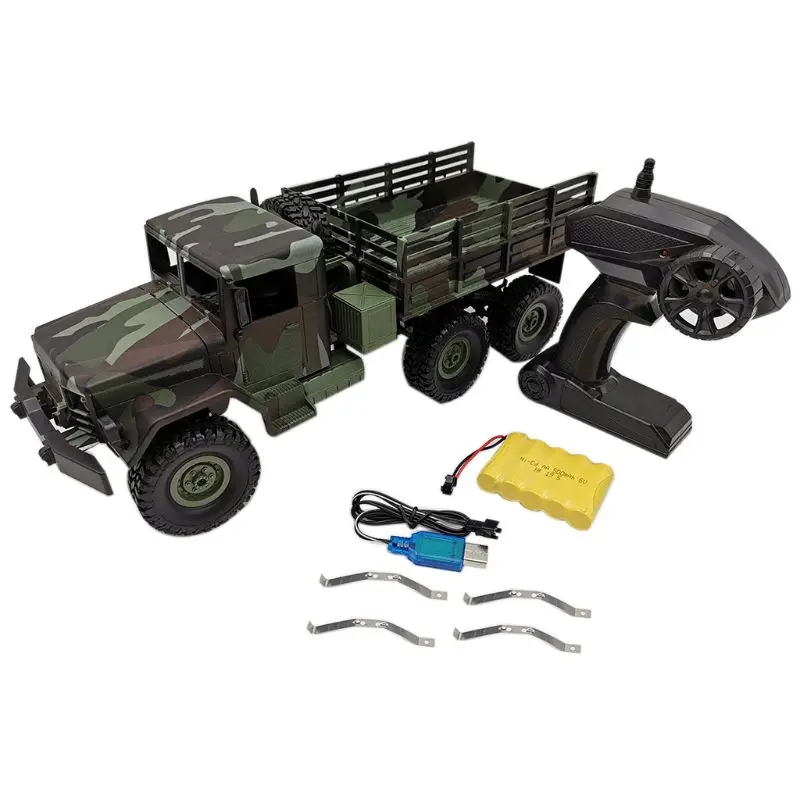 

MN-77 2.4G 1:16 4WD Off-road Military Truck LED Lights RTR Metal C-shaped Girders Four-wheel Drive