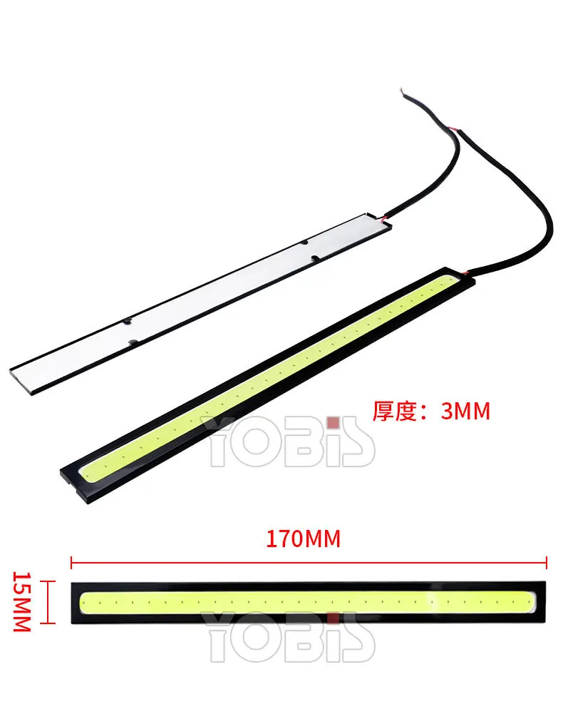 2 шт. Лучшие продажи cob 17 см универсальные дневные ходовые огни, cob дневные ходовые огни Светодиодный ультра тонкий водонепроницаемый