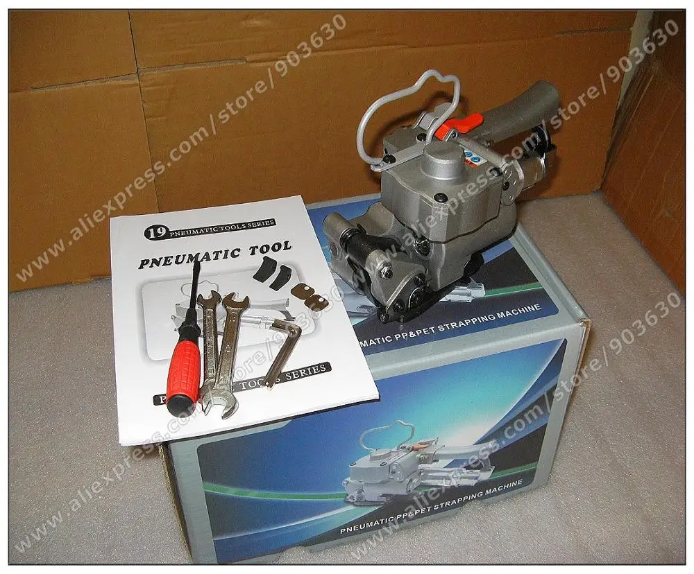 AQD-19 Pneumatic Strapping Tool With Friction Welding For 13-19MM PP/PET/Poly Strap Bander packing machine