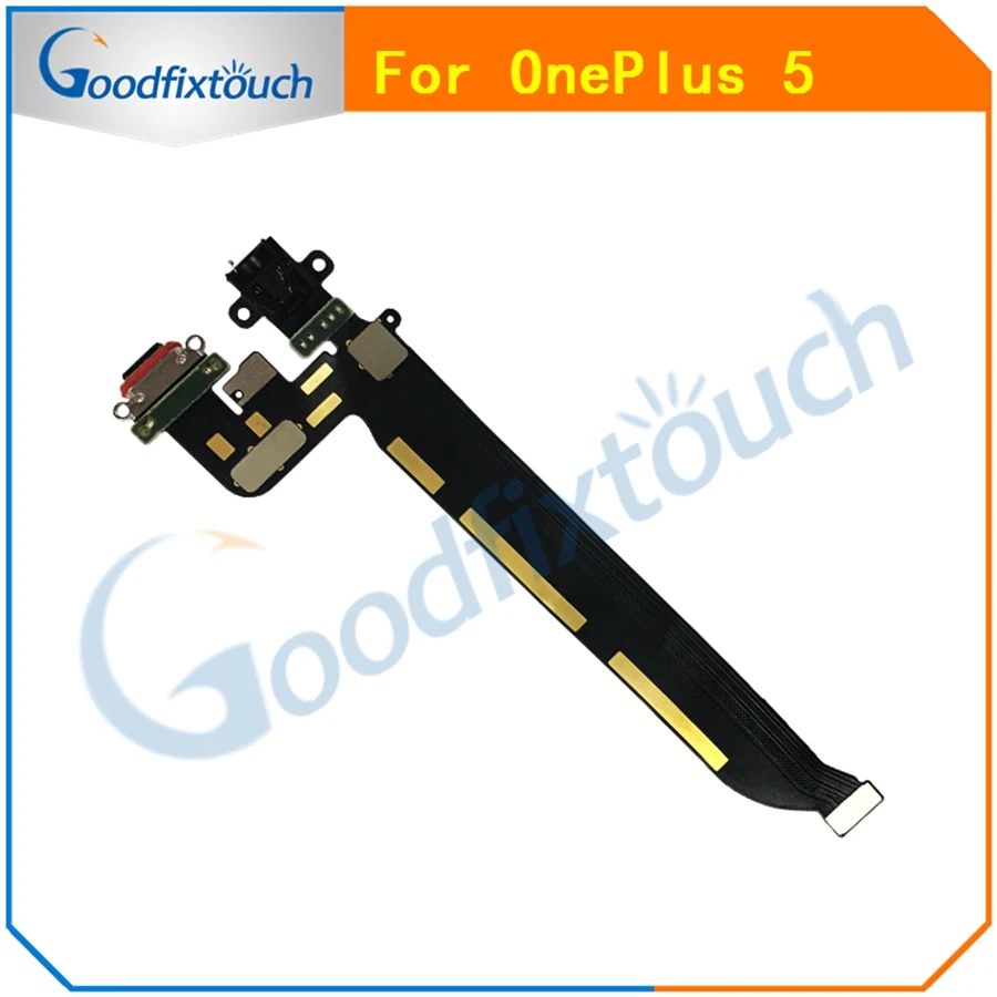For OnePlus 5 Five 1 5 USB Charging Charger Port Dock Connector With Headphone Audio Earphone Flex Cable Replacement Parts