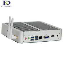 Kingdel Новые Intel i5 7200U макс 3.1 ГГц Безвентиляторный Мини-Компьютер Windows 10 Linux 4 К HTPC HDMI VGA Настольных ПК 1000 М LAN 300 М wi-fi