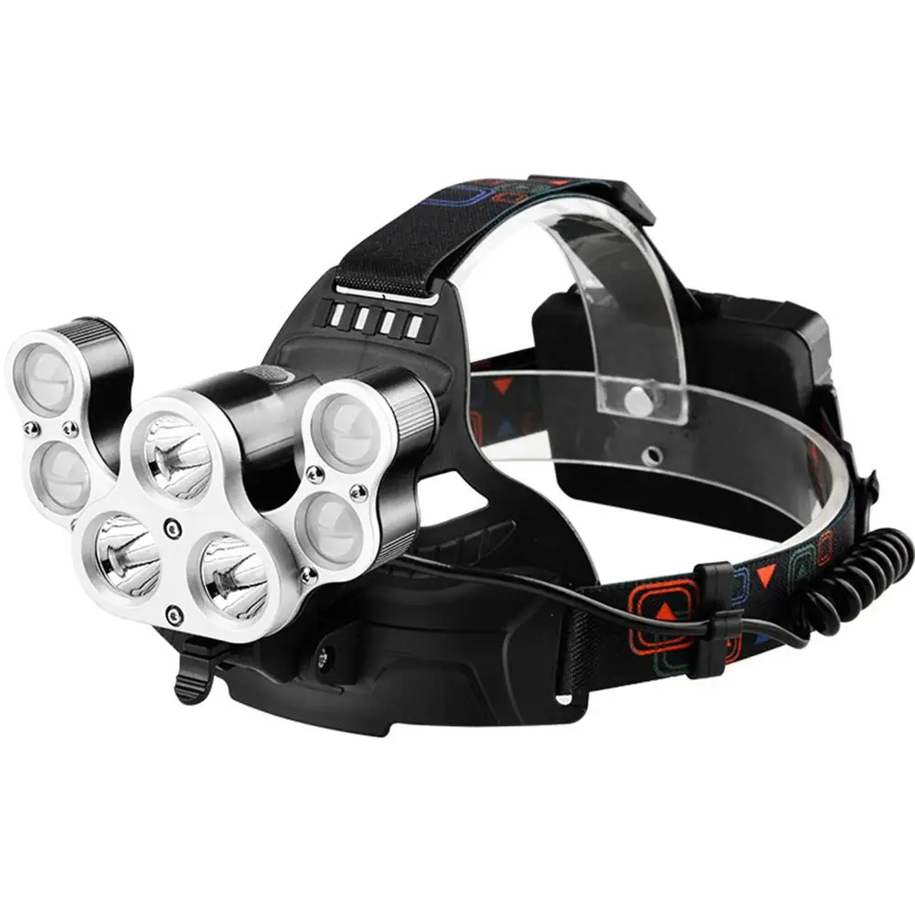 

Multi-functional 3 T6 + 4 XPE LED Head Lamp Outdoor Waterproof 5600lm Head Flashlight Fishing Headlamp Use 3*18650 Battery