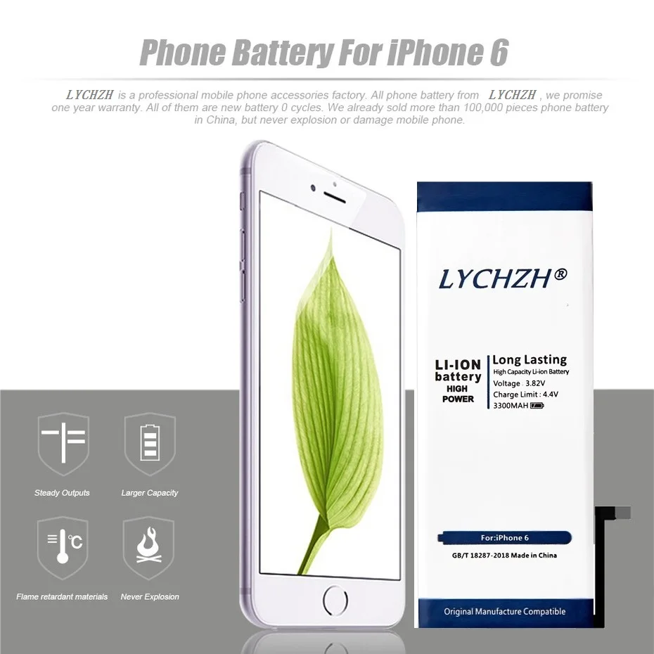 New Lithium Battery For Apple iPhone 6S 6 7 5S 5 Replacement Batteries Internal Phone Bateria 3200mAh 3600mAh + Free Tools