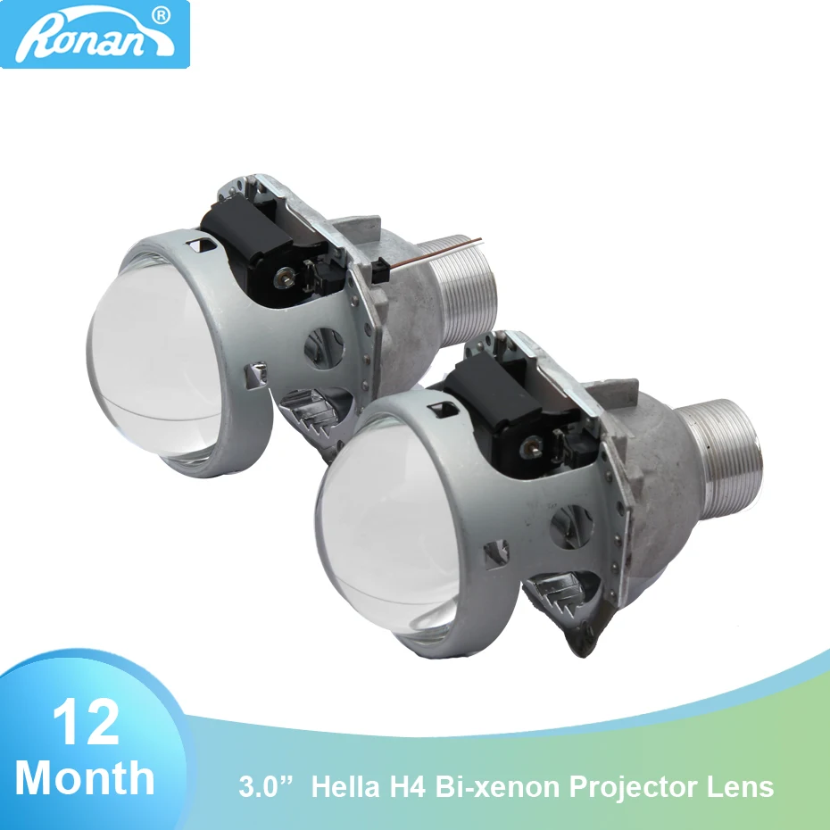 

RONAN 3.0" Bi-xenon H4 Head Lights Projector Lens HID Mini D2S Car Styling DIY for Hella Lens Mask FIT D2S D2H HID Bulbs