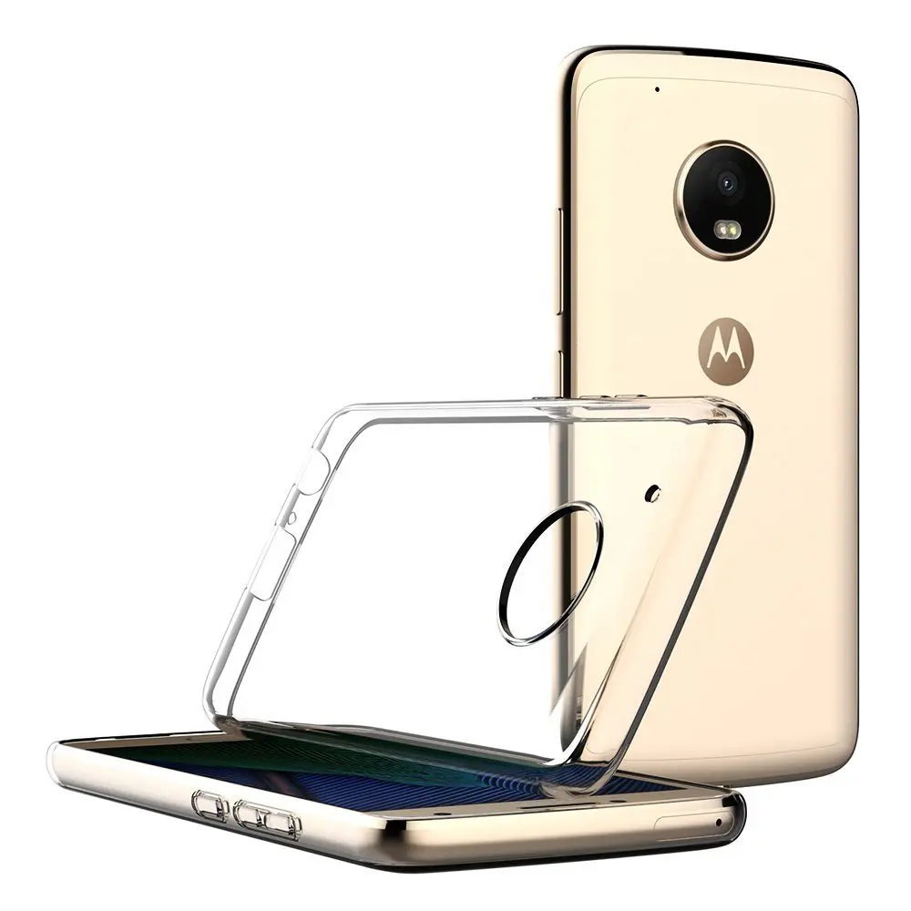 Прозрачный чехол для Lenovo Moto G5 Plus мягкий силиконовый прозрачный из тпу накладка