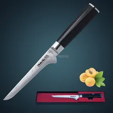 HUIWILL 6″ Japanese VG10 Damascus carbon steel kitchen Boning utility knife kithen cooking tool with forged Dark G10 handle