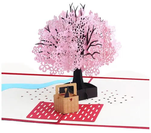  3D Pop Up Handmade Flower Greeting Card Christmas Birthday New Year Invitation - 32934599418