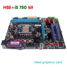 NEW DDR3 LGA1156 h55 Motherboard kit with i5 750 cpu