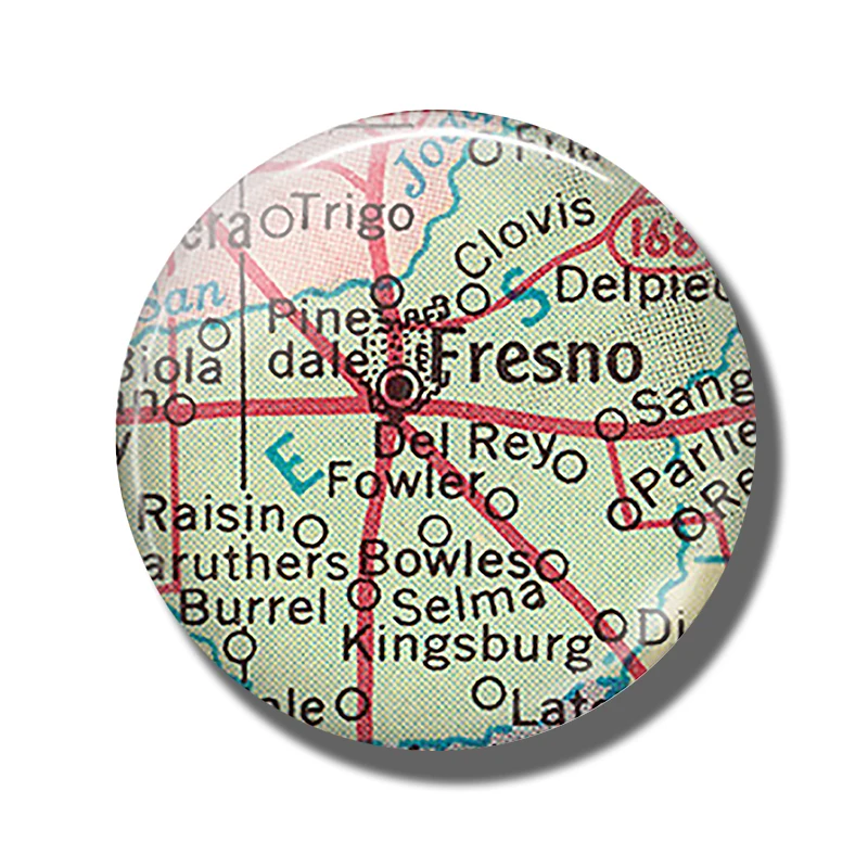 Fresno Illinois Des Moines Германия Аризона Португалия Монтана Сицилия антарктическая карта сувенир магниты на холодильник наклейки - Цвет: Fresno