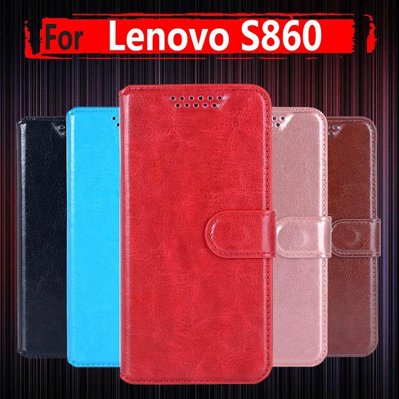 Горячая распродажа! Чехол-книжка для Lenovo S860 кожаный чехол-бумажник S 860 5 дюйма