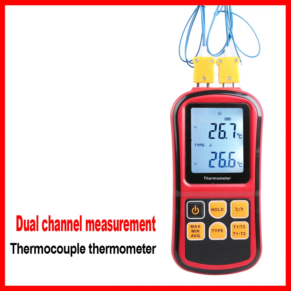 

Professional thermometer Digital Measure Too High Precision Temperature Meter Tester with LCD Back light GM1312