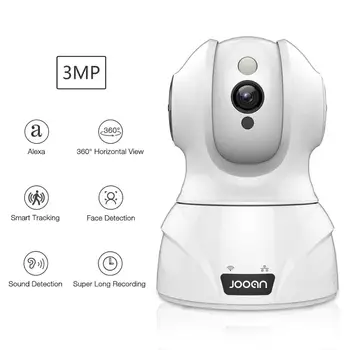 

JOOAN 3MP Cloud Wireless IP Camera Intelligent Human Auto Tracking Home Security Surveillance CCTV Network Mini Wifi Ai Camera