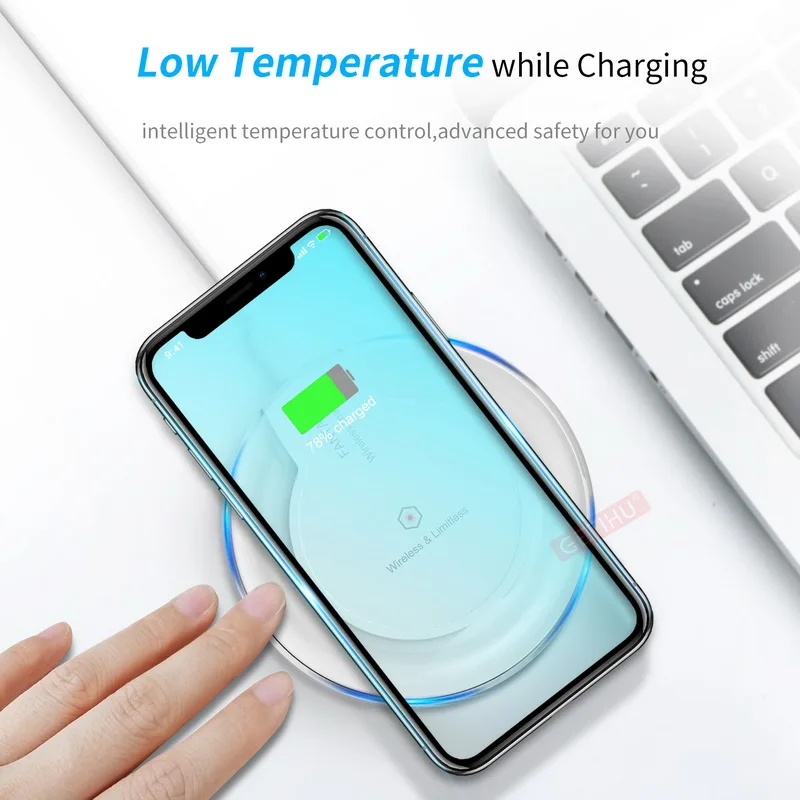 

GETIHU Wireless Charger Pad For iPhone 8 X Wireless Charging Dock For Samsung Samsung S9 S8 S7 S6 Edge Wirless Charge Receiver
