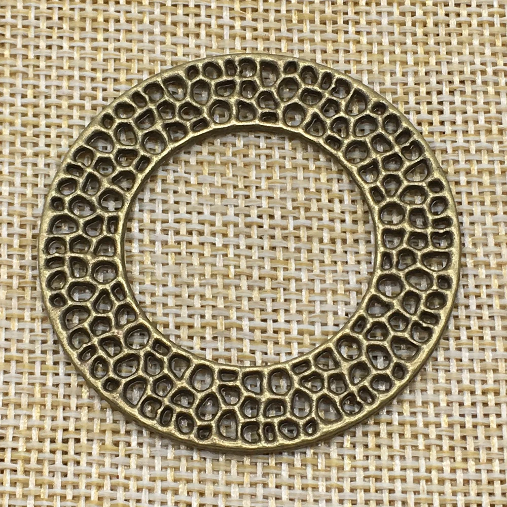 

50Pcs/Lot Vintage Circle Charms Pendant Antique Bronze Color DIY Jewlery Making Handmade Crafts