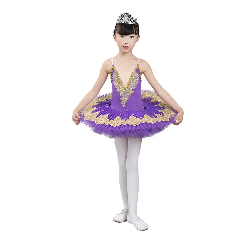 2018 new Professional Ballet Tutu Child Swan Lake Costume White Red Blue Ballet Dress for Children Pancake Tutu Girls Dancewear