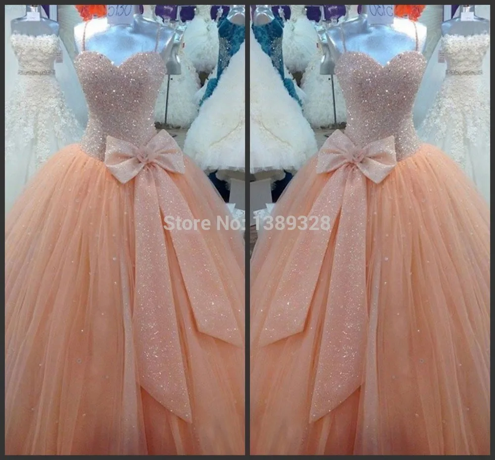 

Luxury Quinceanera Dresses 2019 Sweetheart Organza Bow Sashes Floor-Length Dresses For 15 Years Custom Made