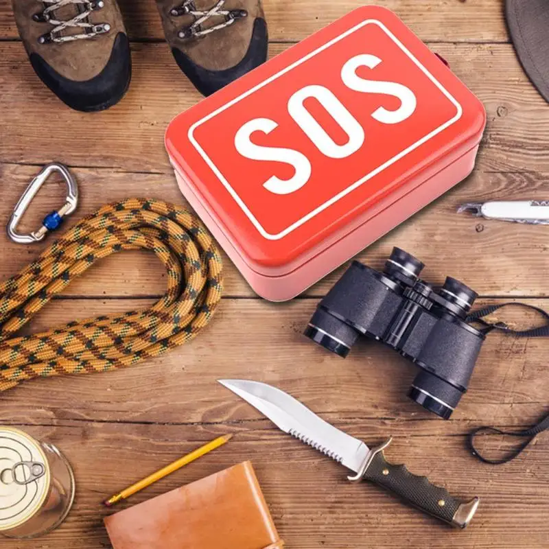 

Mini SOS Survival Iron Box Field Survival Storage Kit for Outdoor Emergency Outdoor Camping Riding Travel Tool Survival Box