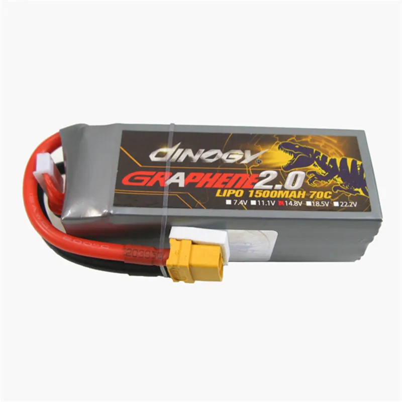 

Good Giant Power Dinogy Graphene 2.0 1500mAh 14.8V 70C XT60 Rechargeable LiPo Battery For RC Models Multirotor Spare Parts