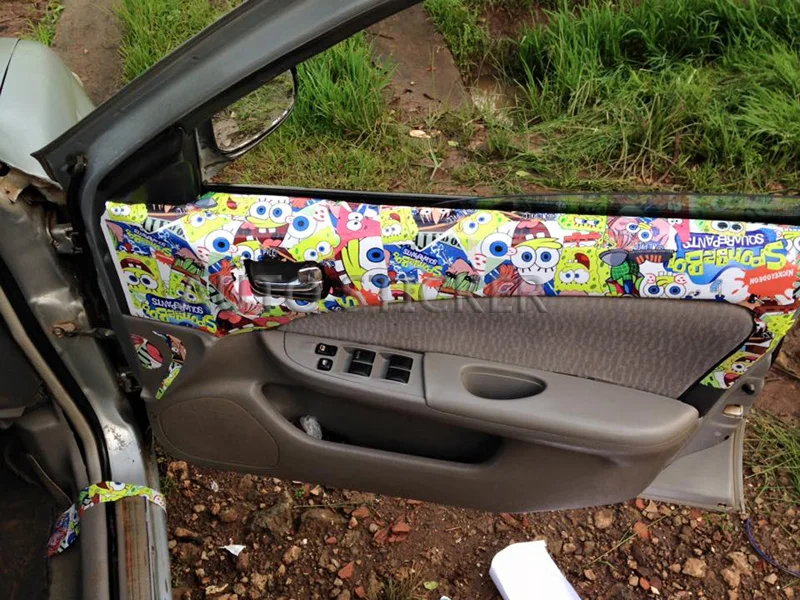 cute cartoon sticker bomb car wrap 11