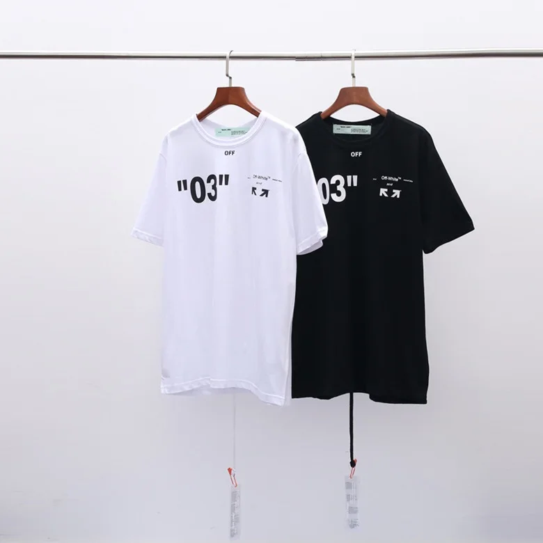 

HOT Street fashion 19SS OFF-WHITE 03 Print Arrow Men's Women's T-Shirt