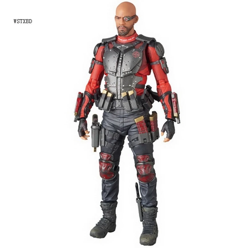 Wstxbd оригинальный мед игрушка mafex Дэдшот ПВХ фигурку Brinquedos модель малыш Куклы