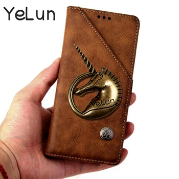 

YeLun Case For Vivo X21 V9 Y75 V7 Y79 X20 Y66 X9 Y55 Luxury Wallet Unicorn PU Leather Case Stand Flip Card Hold Phone Cover Bags