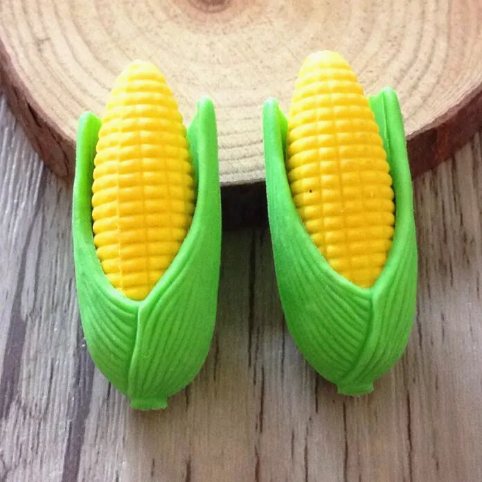 2 шт./лот свежие овощи фрукты дизайн нетоксичный ластик Kawaii подарок для учеников приз обучающие игрушки для детей, офисные и школьные принадлежности - Цвет: Corn