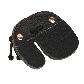 

Hot Cow Leather Archery Finger Guard Protection Pad Glove Tab Bow Shooting