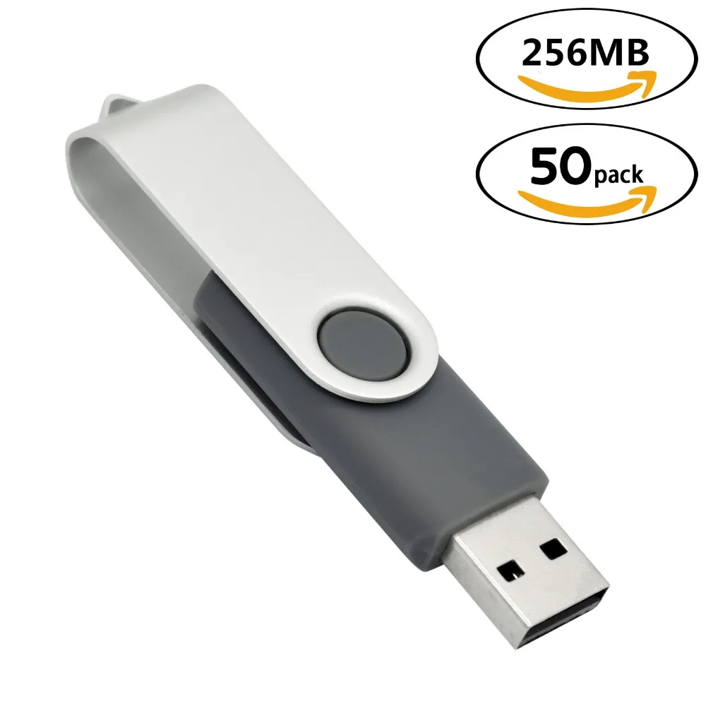 

J-boxing 50X 256MB USB Flash Drive Swivel Pendrive Flash Memory Stick Pen Drive Rotating Flash Disk Multicolor for Computer Mac