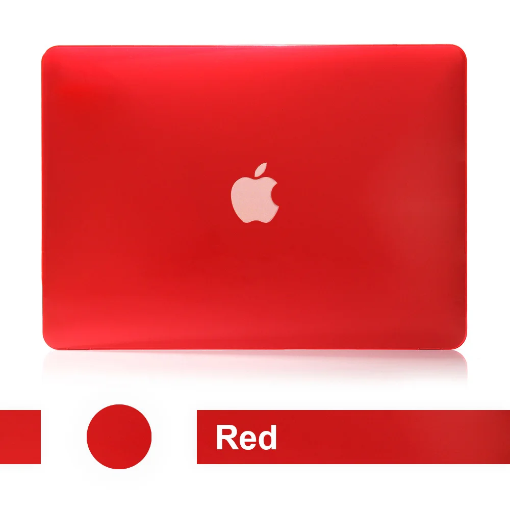 Раскошный Чехол-прозрачный кристалл чехол для ноутбука Macbook air 11, 12, 13, 15 дюймов Pro retina Защитная крышка A1706 A1708 A1707 - Цвет: Красный