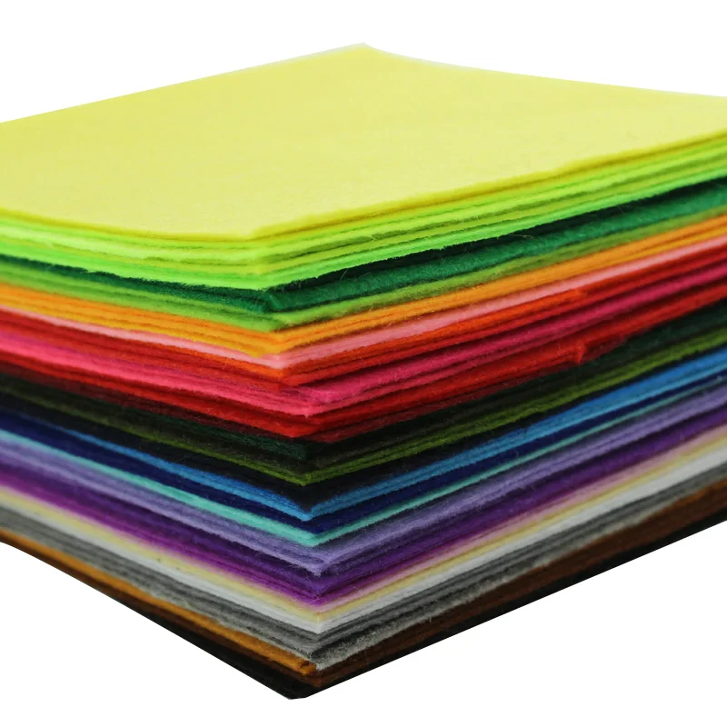 

Craft Felt 40 Colors DIY Felt Fabric Cloth Nonwoven 1MM Thickness Polyester Cloth DIY Bundle For Sewing Dolls Craft 30X30CM
