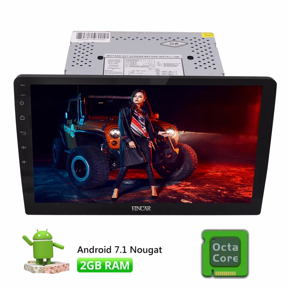 

Android 7.1 Car Radio Stereo Universal Double 2 Din Head Unit with Adjustable Angle Support GPS Sat Nav, DAB+, 3G/4G WIFI, Phone