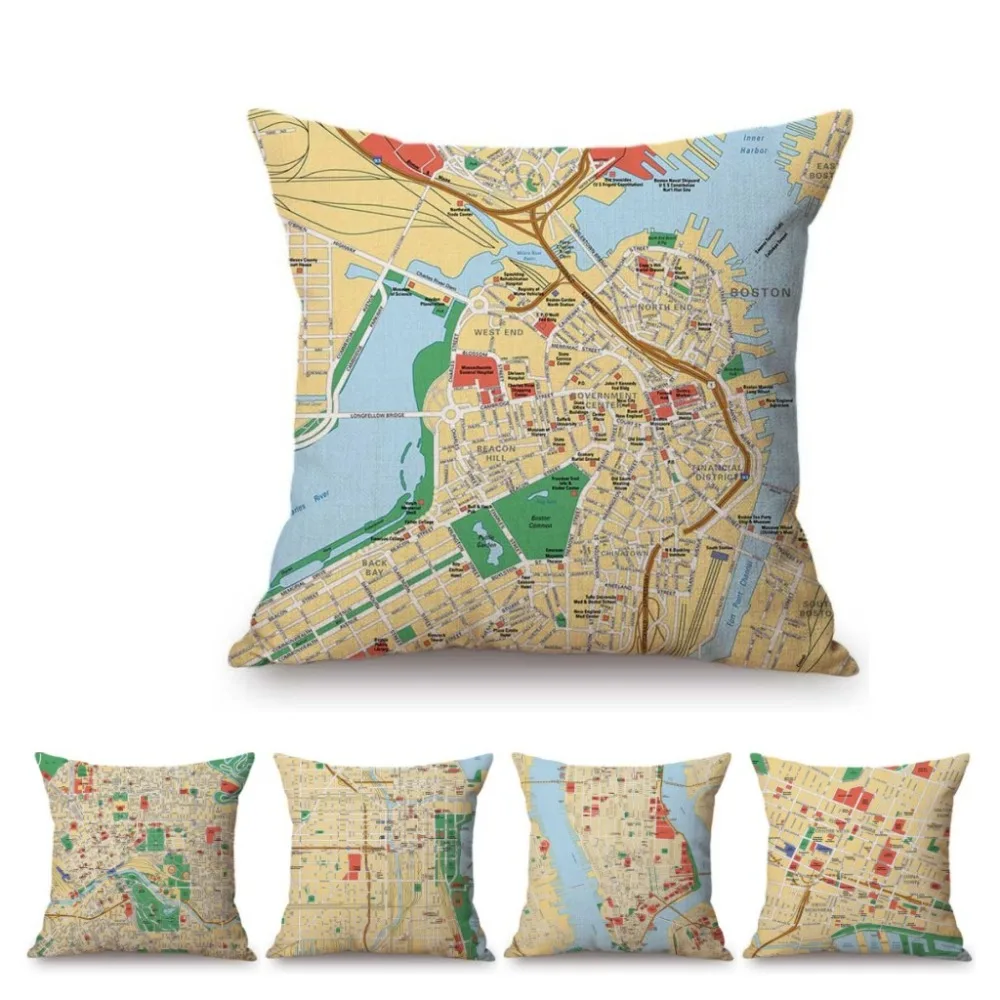 18 &quotкарта скандинавского города Bombay Boston Chicago Montreal US Cities Graphic Home декоративная